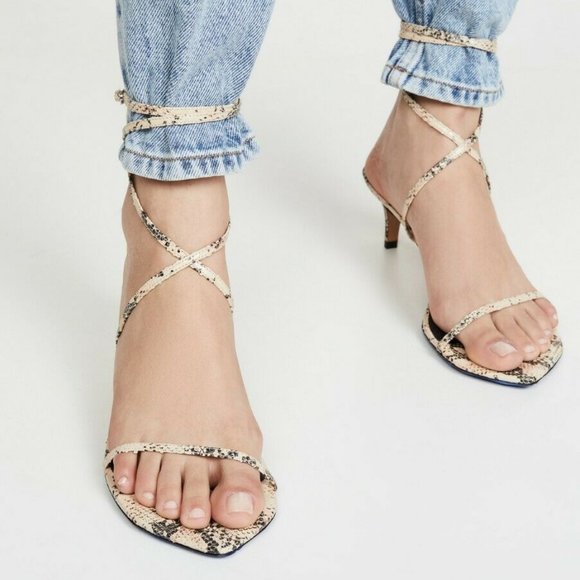 ISABEL MARANT ARIDEE NUDE SNAKESKIN SANDAL SIZE 37 - Picture 3 of 7